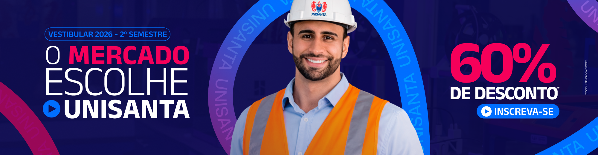 Vestibular Unisanta — 2º semestre de 2026. 1º lugar em inovação do Brasil. Inscreva-se agora.